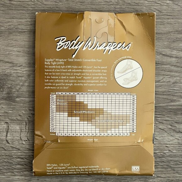 NWT Body Wrappers Adult Total Stretch Convertible Body Tight Th Pink A90 Sz S/M - Picture 3 of 3